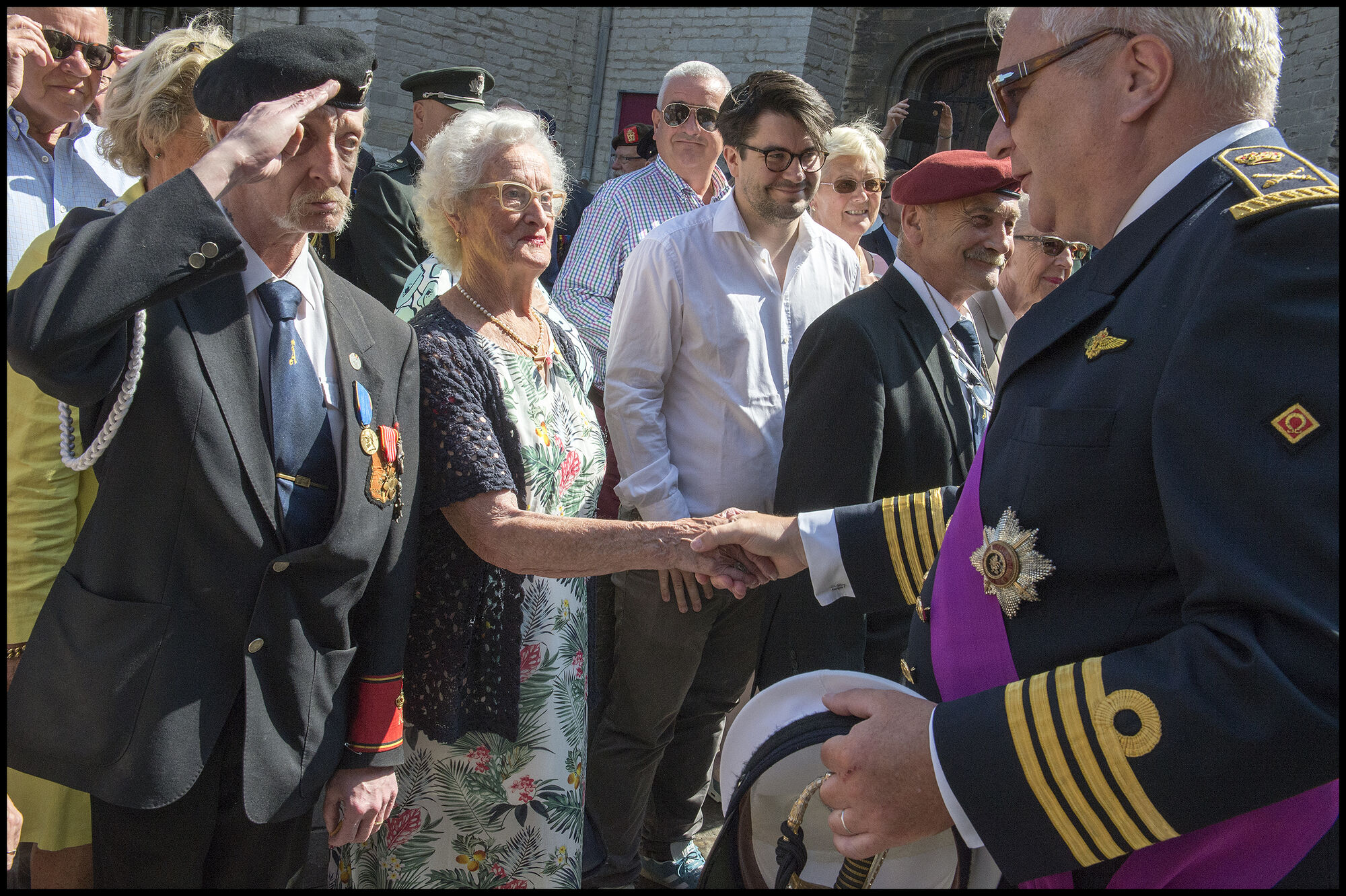 Koninklijk bezoek van Prins Laurent en Prinses Claire voor nationale feestdag