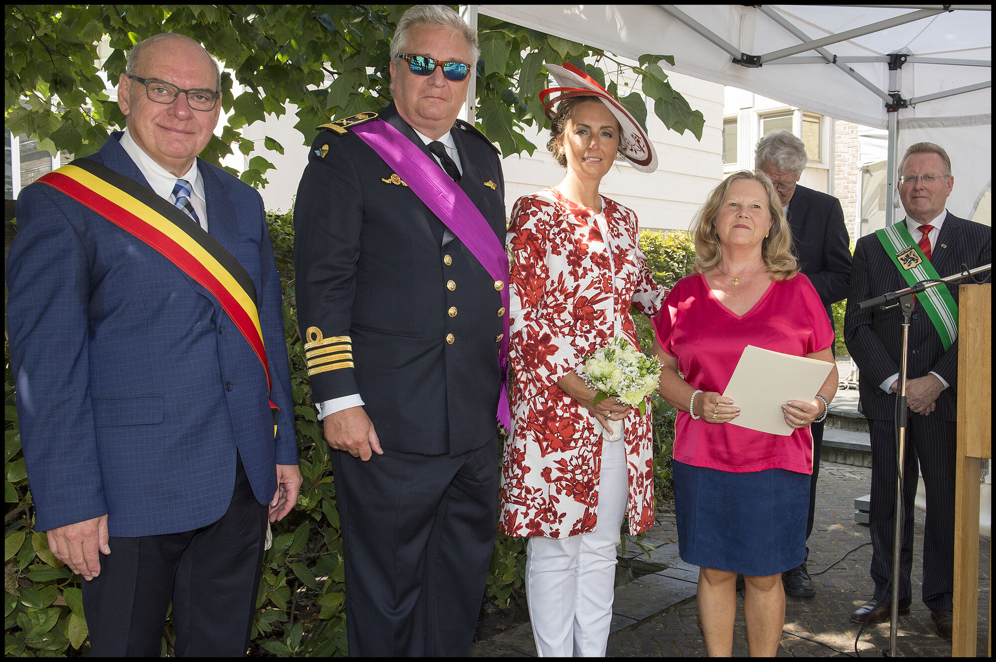 Koninklijk bezoek van Prins Laurent en Prinses Claire voor nationale feestdag