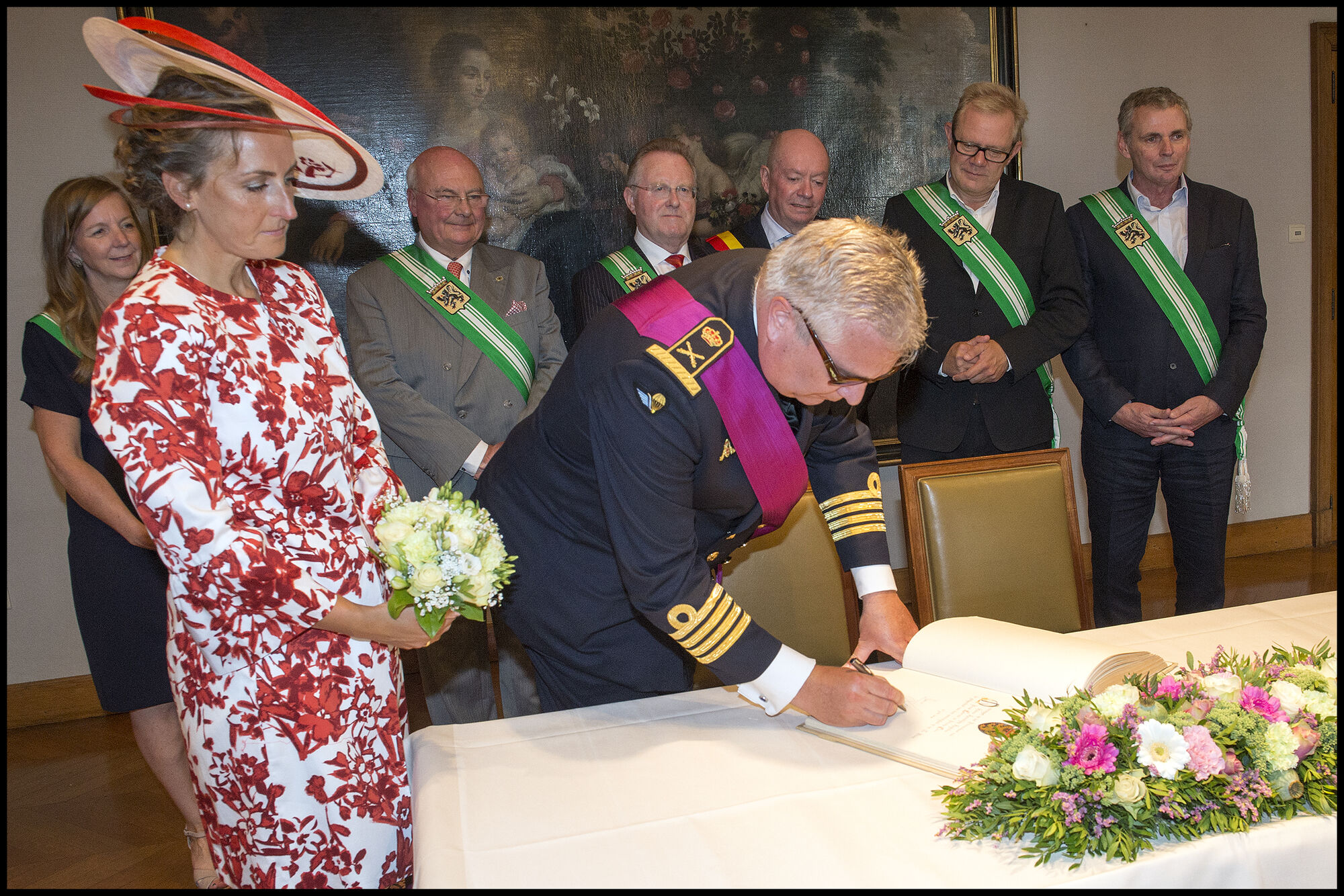 Koninklijk bezoek van Prins Laurent en Prinses Claire voor nationale feestdag