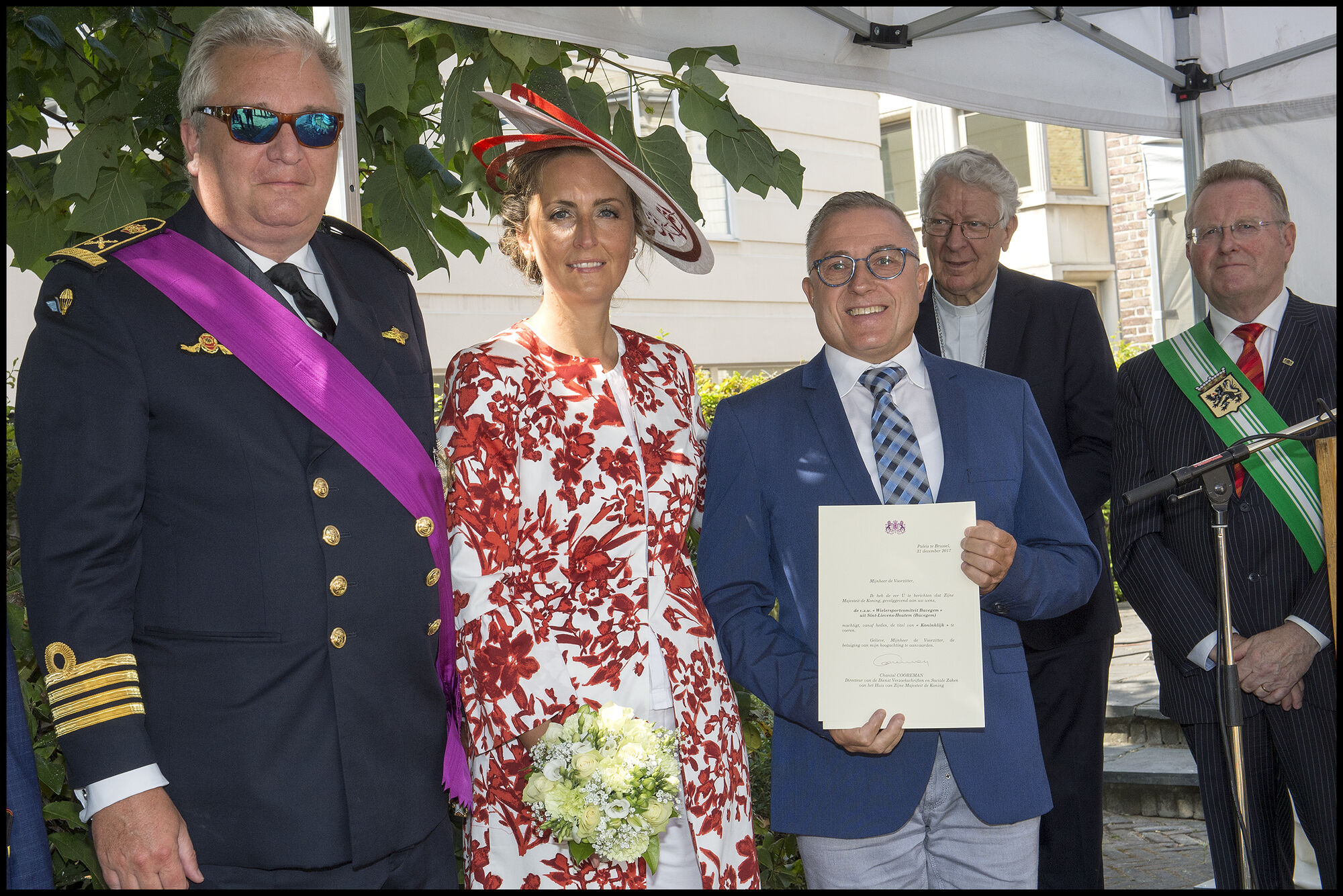 Koninklijk bezoek van Prins Laurent en Prinses Claire voor nationale feestdag