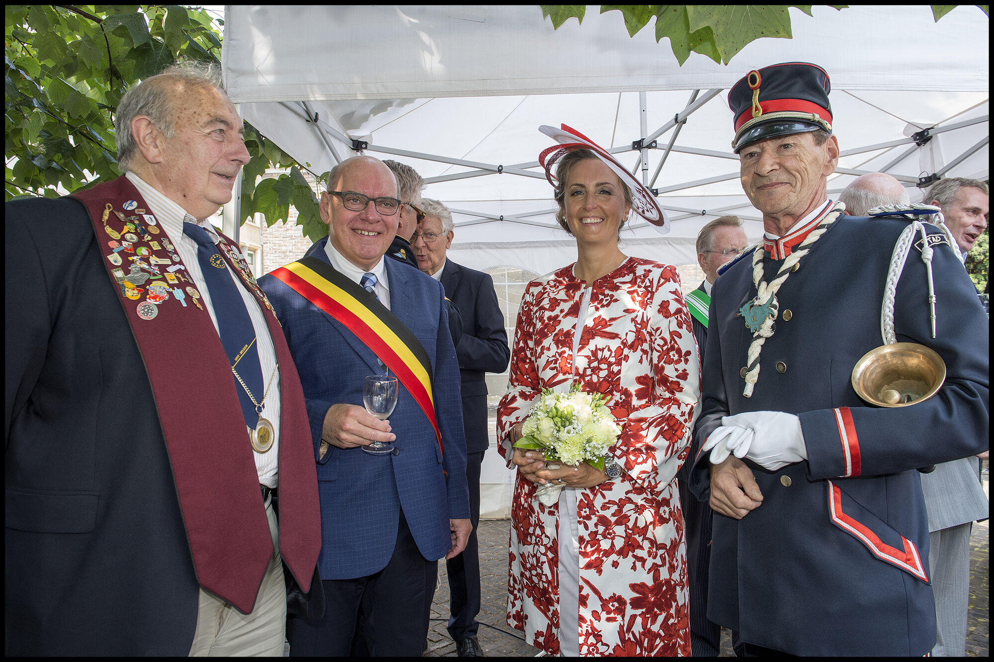Koninklijk bezoek van Prins Laurent en Prinses Claire voor nationale feestdag