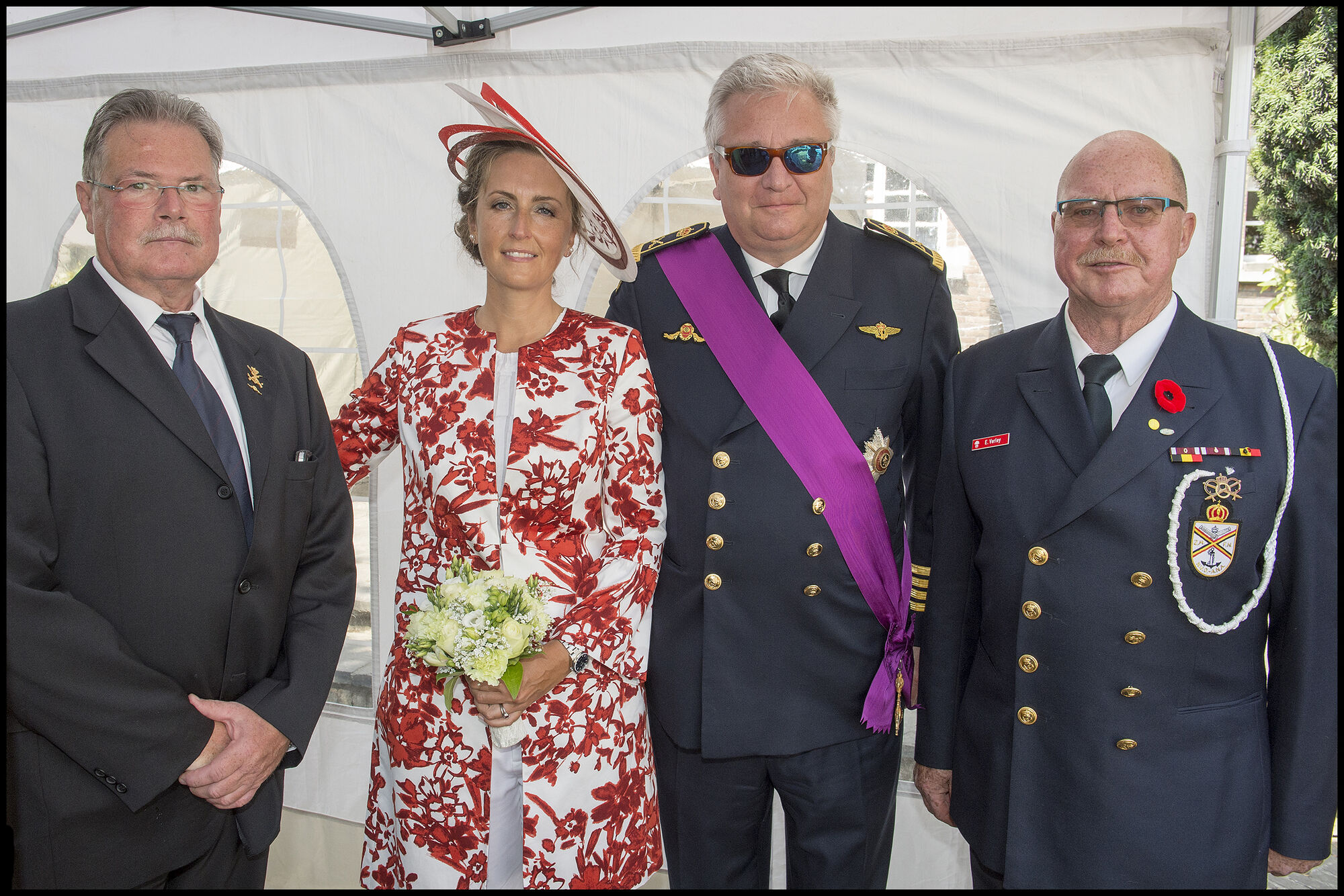 Koninklijk bezoek van Prins Laurent en Prinses Claire voor nationale feestdag