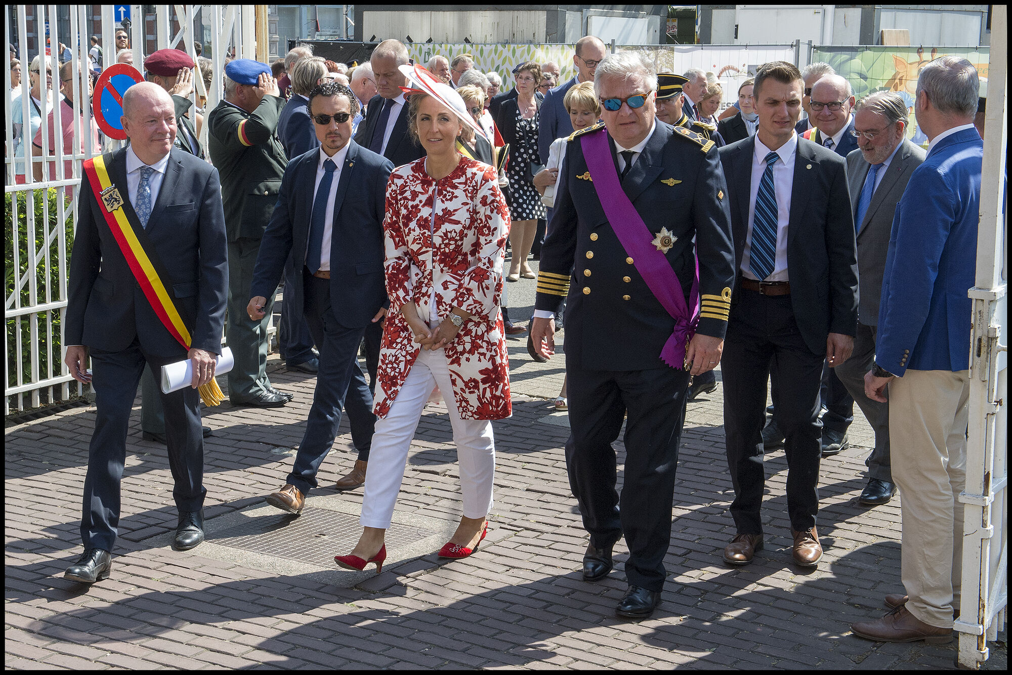 Koninklijk bezoek van Prins Laurent en Prinses Claire voor nationale feestdag