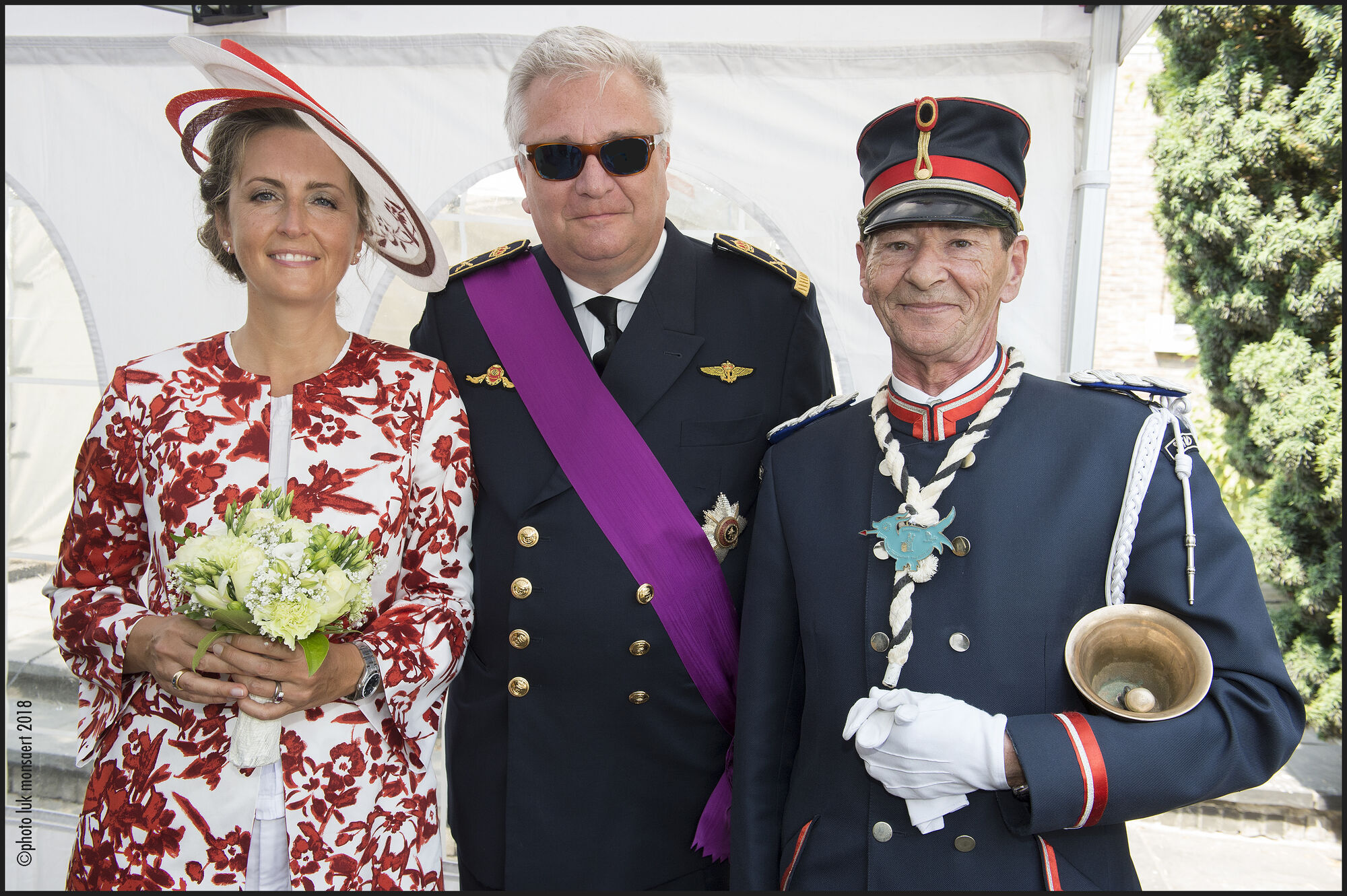 Koninklijk bezoek van Prins Laurent en Prinses Claire voor nationale feestdag