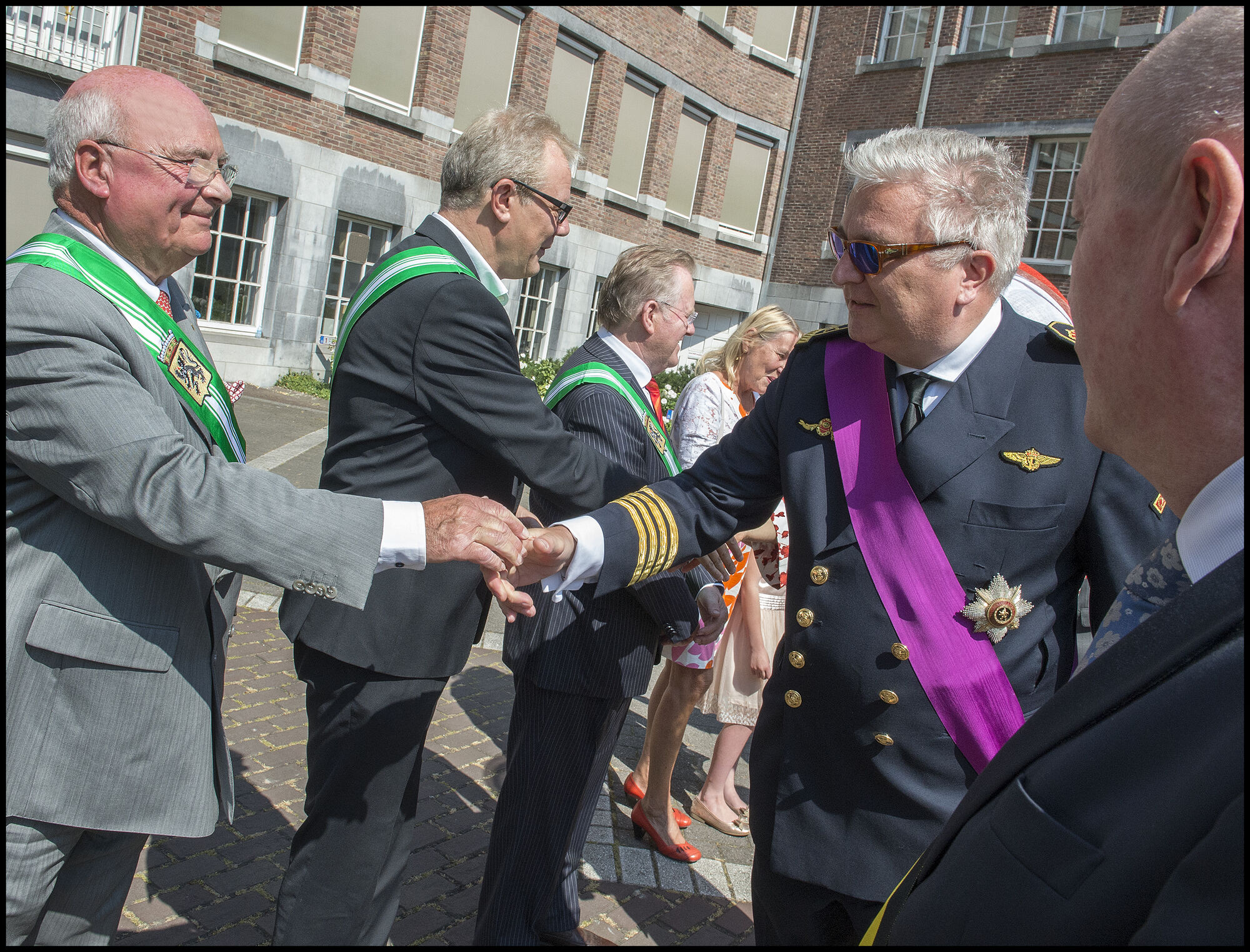 Koninklijk bezoek van Prins Laurent en Prinses Claire voor nationale feestdag